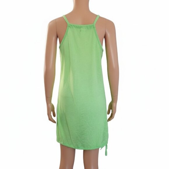BaBa Swimsuit Cover Up Hawaii Maui Beach Neon Green Womens Size Large USA NEW - Picture 2 of 6